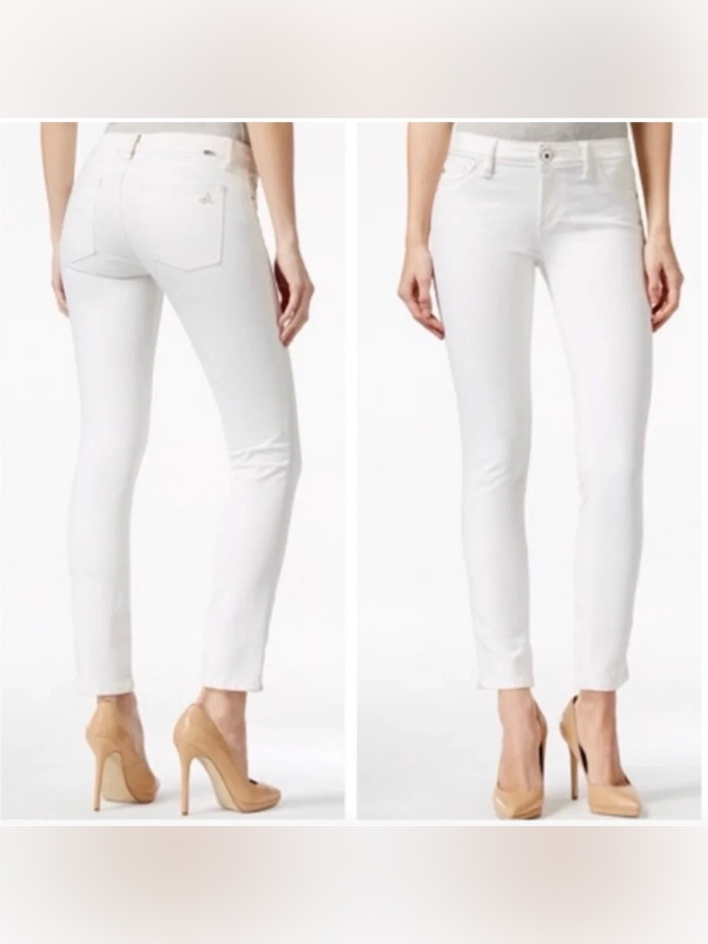 DL1961 Women’s Angel Skinny Ankle Jeans in white